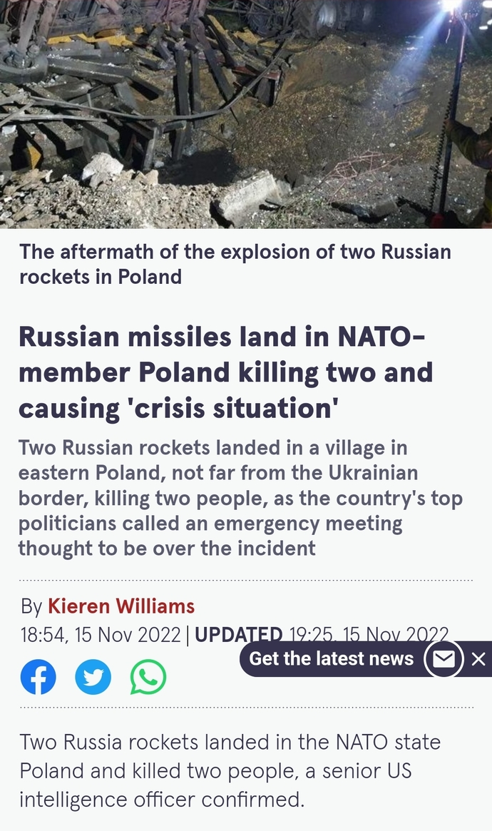 Russia strikes Poland on Accident? Will this cause Article 5 WW3?