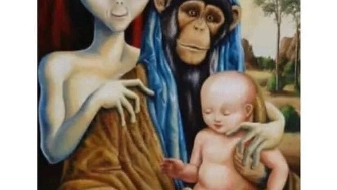 Do you believe it’s possible that humans are a result of alien and monkey mixing?