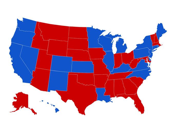 An approximation of how the states might be divided