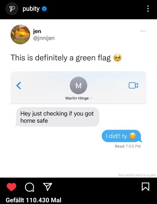 What are some green flags for you?