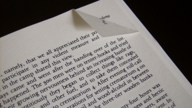 Do you dog ear your book pages to mark your place?
