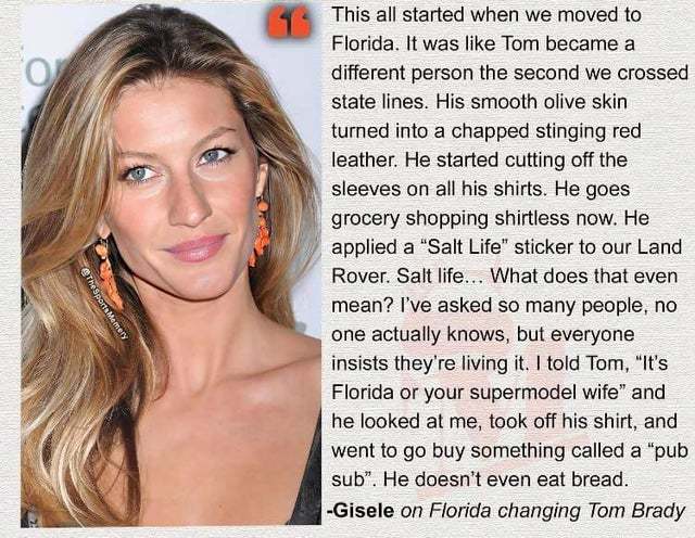 Tom Brady- Gisele divorce. You think they really got divorced because she cheating not because he got a job?