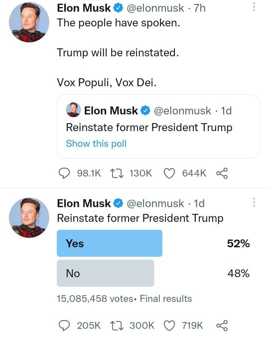 What do you think about Donald Trump being allowed back on Twitter?