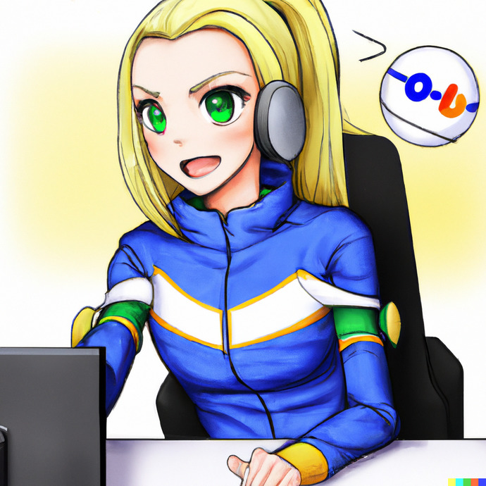 "Android 18 from Dragon Ball Z, as a Twitch streamer." (1).