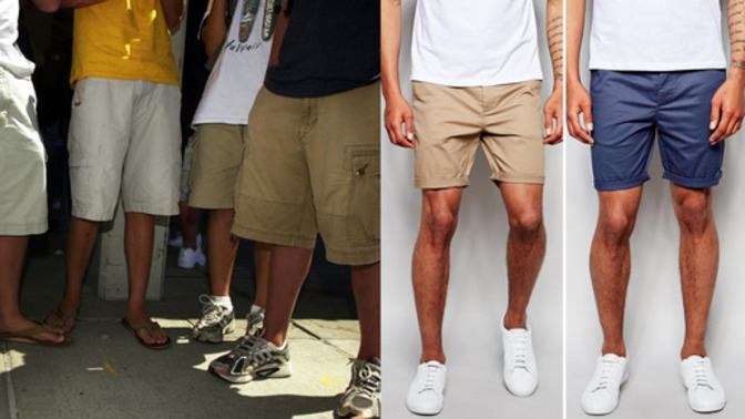 Do you prefer the length of men's shorts before or after?
