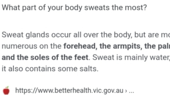 Which other body part do you think gets more sweat than these?