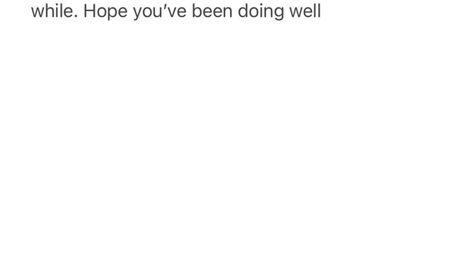 Does this sound like an ok message to send to a girl I haven’t talked to in a while?