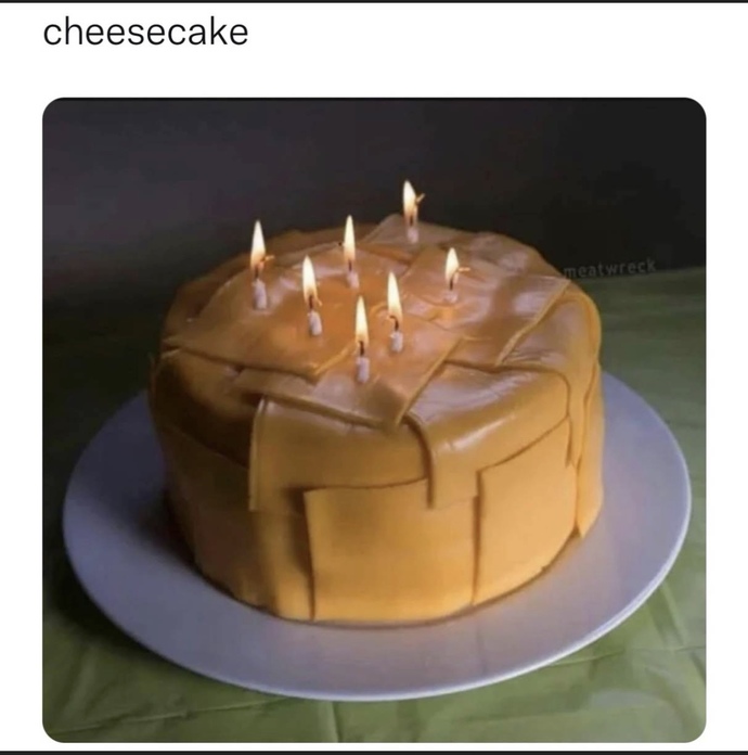 It’s your birthday and your partner makes you this cheesecake and worked hard on it, how do you react?