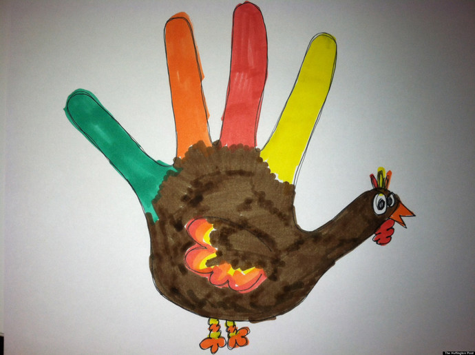Did you make those paper plate turkeys by tracing your hand as a base when you were little?
