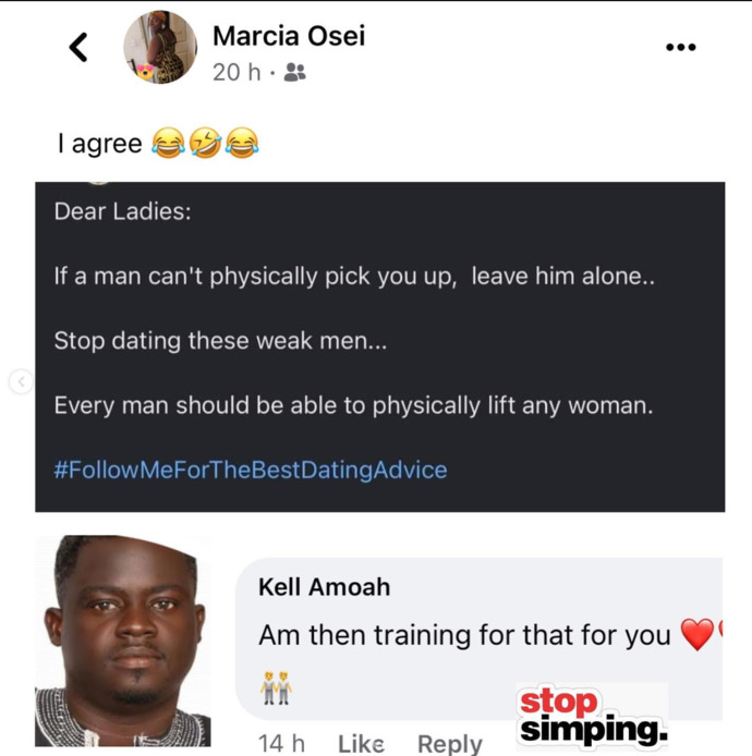 If a man cant physically pick you up, leave him alone?