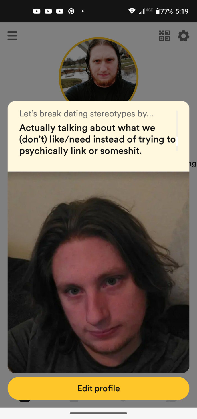 Girls, tear my dating profile to shreds?