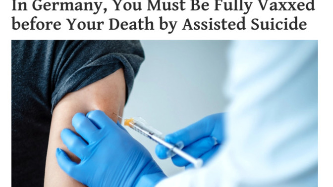 Do you agree that you should have to partake in the Covid drug scam, before you're allowed to die?