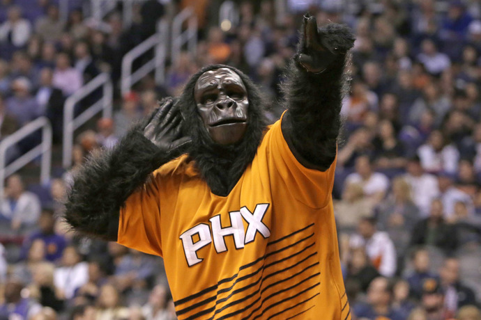 Is having a gorilla as a team mascot that doesnt match the teams nickname nor represents the city or state racist or has racists undertones to it?