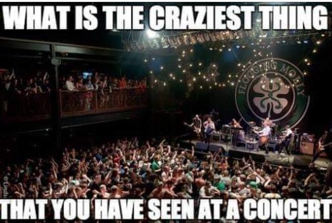 Whats the craziest thing that you have seen at a concert?