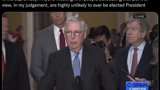 Notice Repubs say “Unlikely to be president”…?