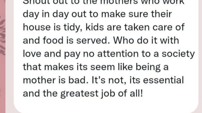 Why do some women think being stay home mom is bad?