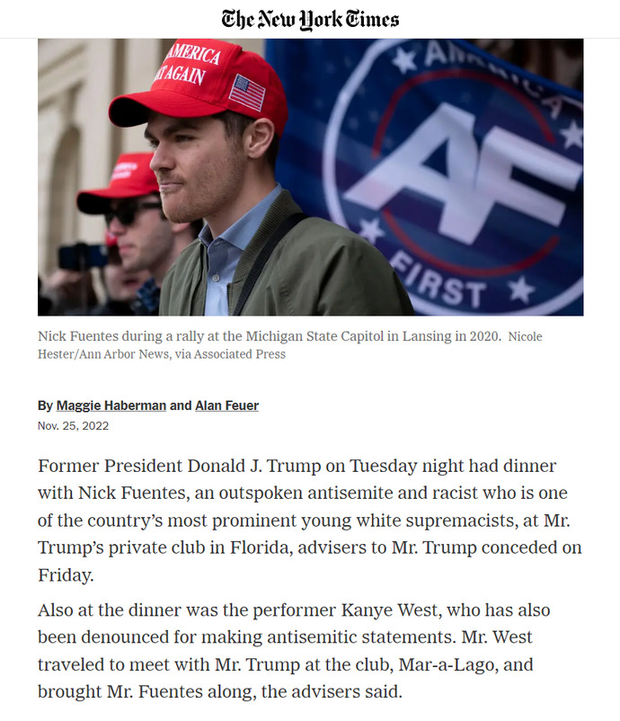 Disgraced former President Donald Trumps racist friend, Nick Fuentes, says that a man dating women "is gay."