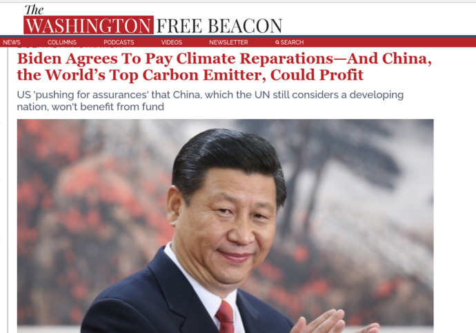 Do you agree with Joe that American tax payers should pay climate change reparations to China?