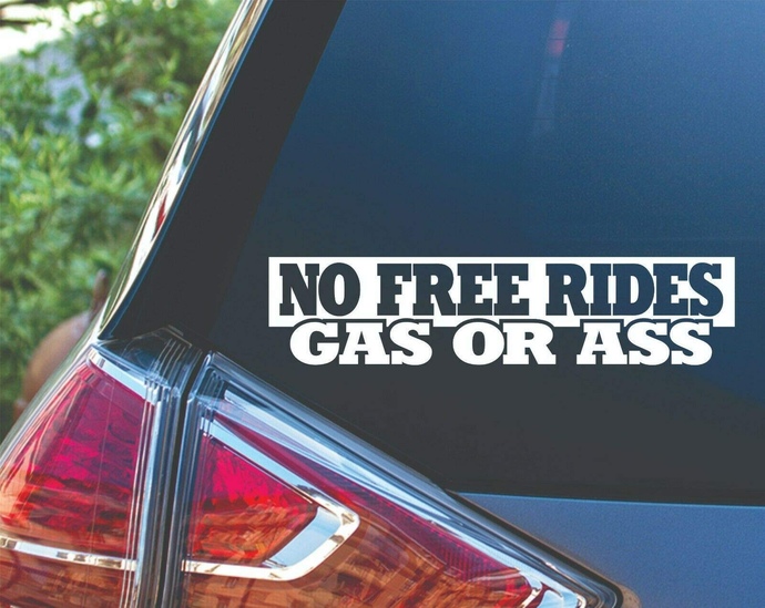 You confirm a date with a guy and then he shows up in his car with these two on the back windshield. Do you proceed or call the date off on the spot?
