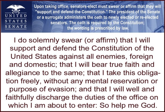 Why are the Republicans so against in the Oath - Are they pledging Allegiance to uphold the Constitution, the base and who support Trump or other?