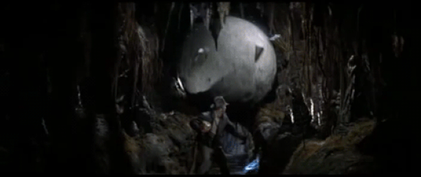 Could YOU have easily outrun the huge bolder in Indiana Jones Raiders of the lost Ark?