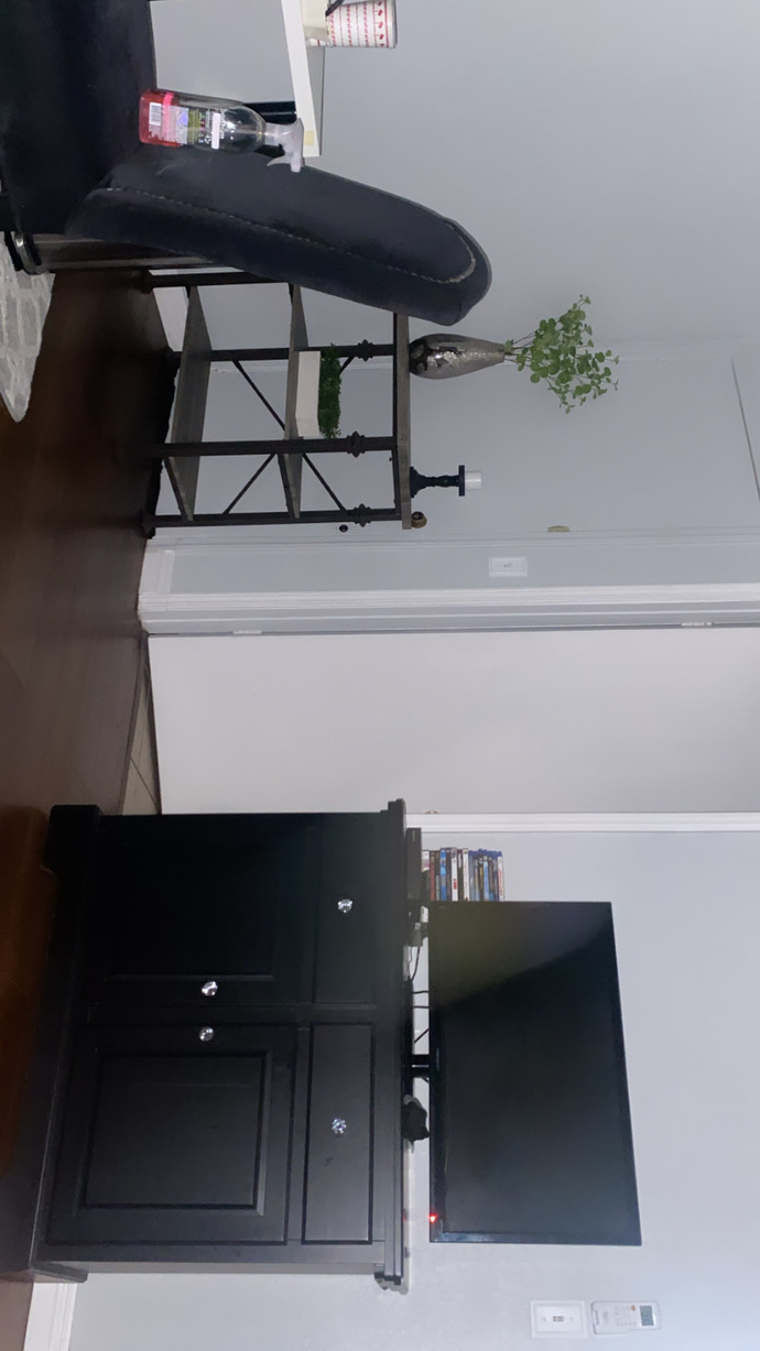 this first pic is how my studio home looks with the black table used as a tv stand and dresser for my clothes.