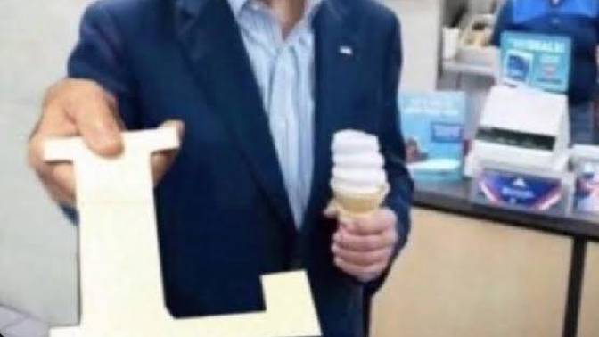 How do you feel about President Joe Biden handing you this 'L' here while eating an ice cream at a Dairy Queen?