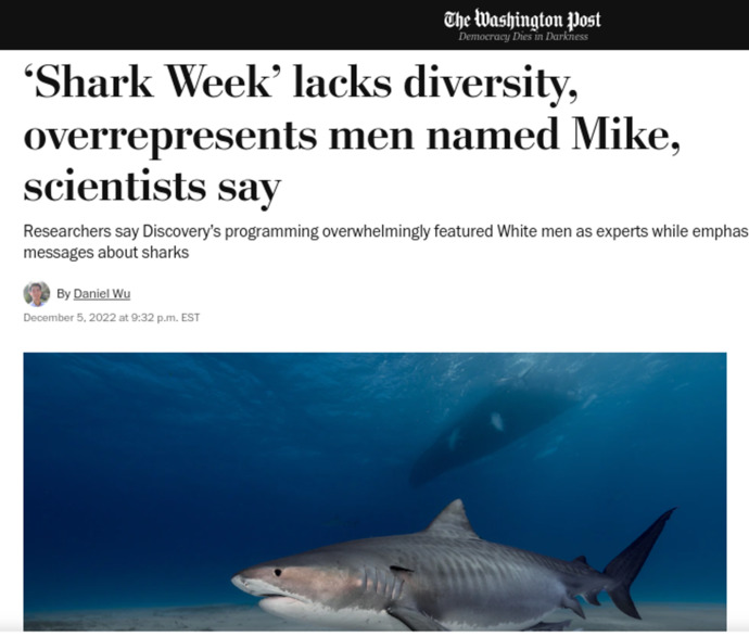 Do you agree with the Washington Post that Shark Week is racist or lacks diversity?