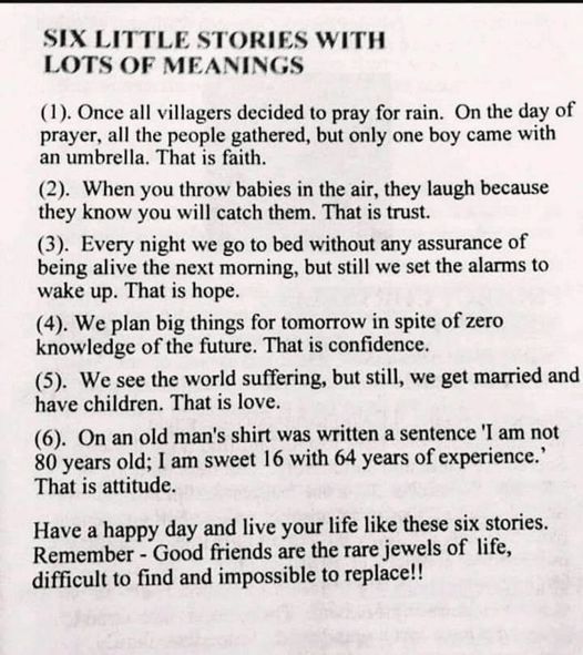 What do you think of these 6 stories on human nature?
