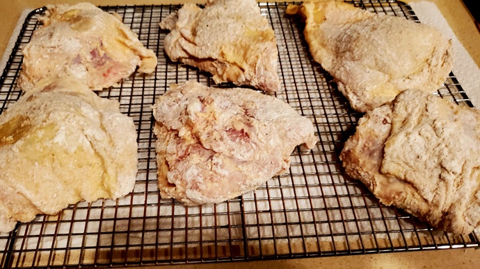 6 battered thighs