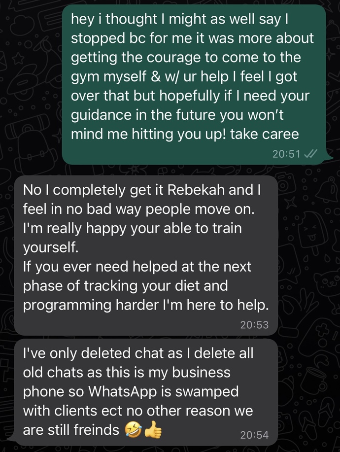 Does it seem like he is hinting to talk to him on his real WhatsApp?