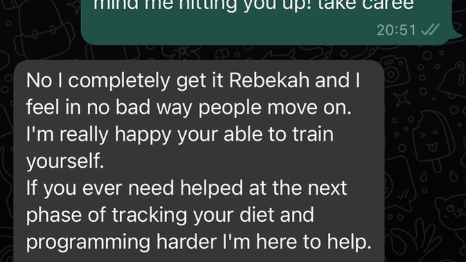 Does it seem like he is hinting to talk to him on his real WhatsApp?