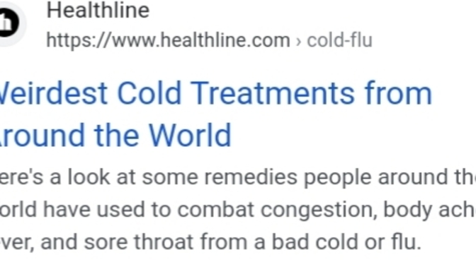 Crazy cold remedies?
