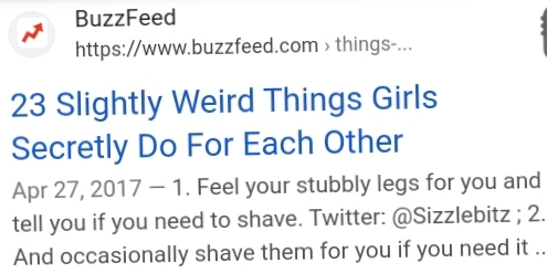 Odd things girls do for female friends?
