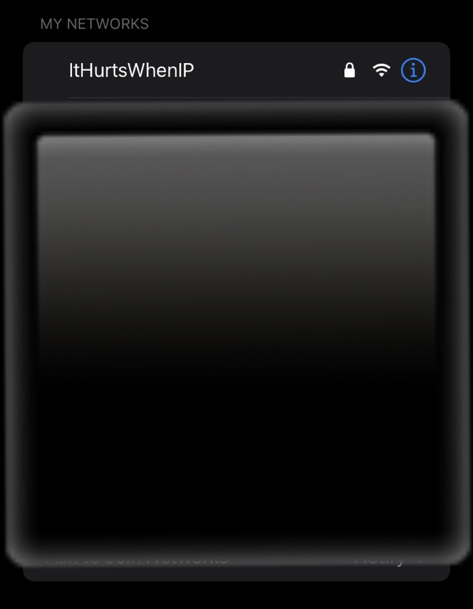 My new WiFi name. Would you be mad as my neighbor?