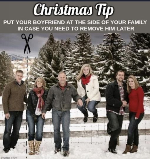 True or false. If a someone puts you on the edge of a photo they plan to dump you soon?