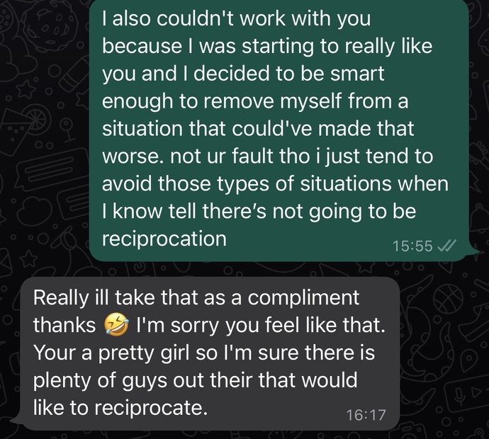 Why would he delete the message. Does it seem I have made a mistake?