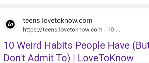 Peoples strange habbits?