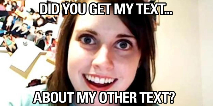 If your SO texts you way too much does it make you feel smothered?
