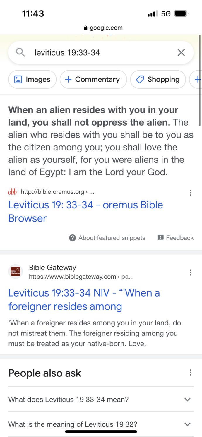 Immigrant experts: what are your thoughts on this passage from Leviticus 19:33-34?