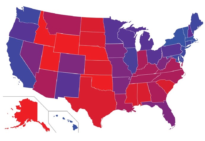The bluer it is, the worse it is.