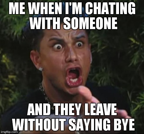 Do you find it rude when someone you’re having a conversation with online leaves suddenly without telling you goodbye?