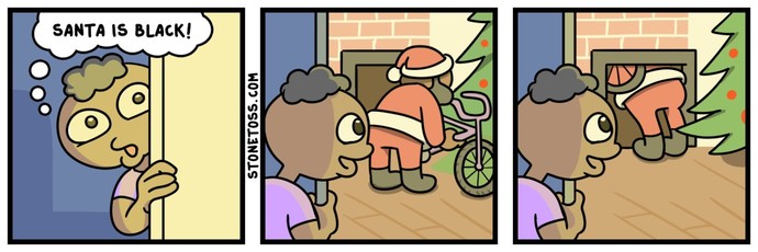 Why is santa a white man and not a female or a black person?