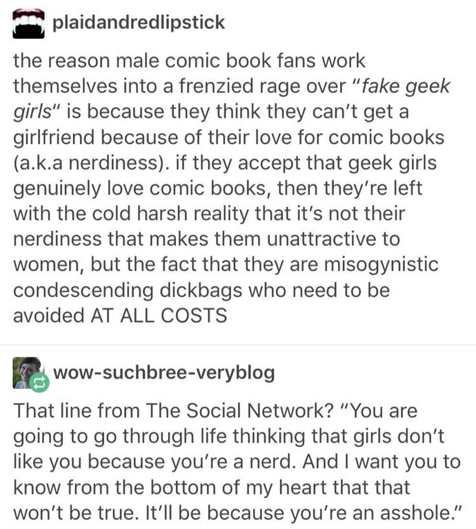 When Will Men Realise We Dont Hate Nerds, We Hate Misogynistic Duds?