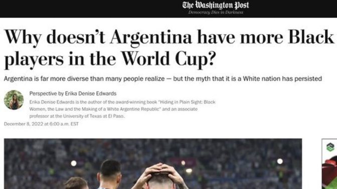 Is it racist that the Argentina national football team didn't have any black players?