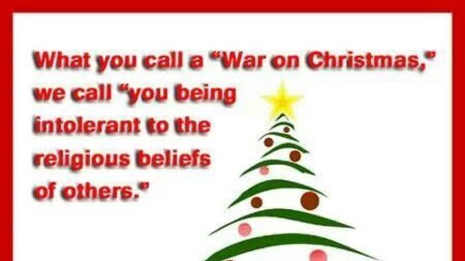 Trumpers and Republicans - Where is your so called "WAR ON Christmas"?