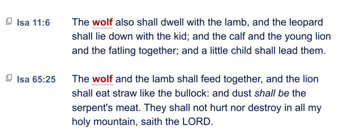 Is it Wolf or Lion with the Lamb?
