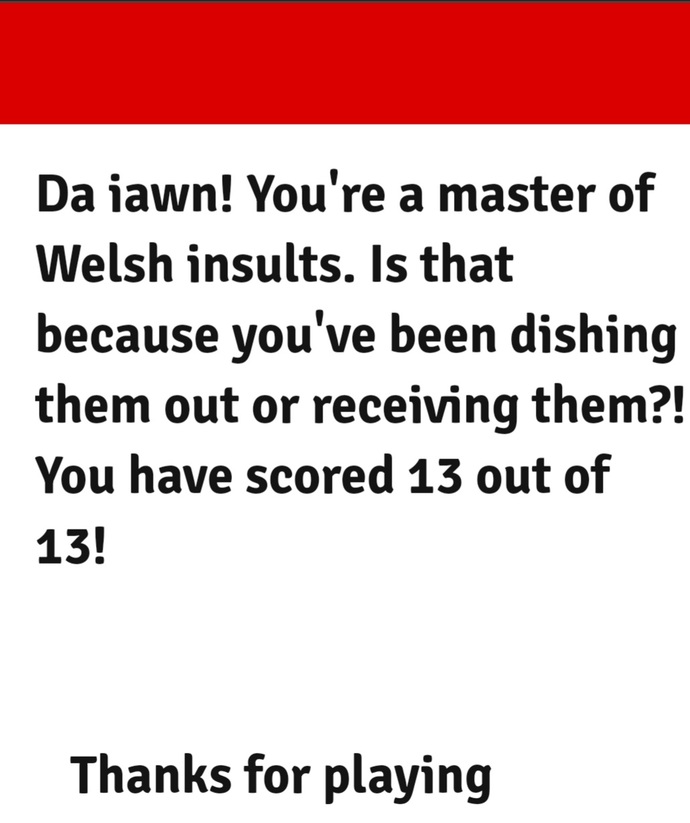 Can you pass the welsh swearing quiz?