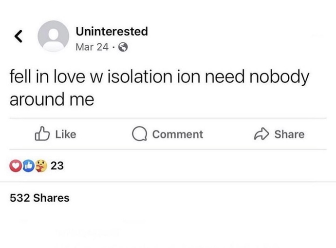 Does someone posting this make them seem depressed?