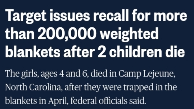 Target recalls children's blankets?